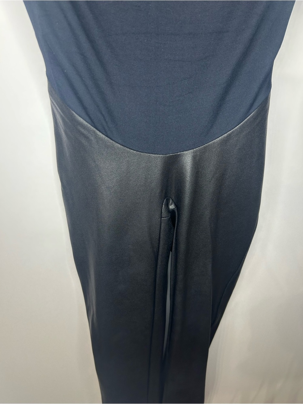 *NWT* SPANX Women’s Mama Maternity Black Faux Leather Leggings, Size XS - Picture 7 of 15